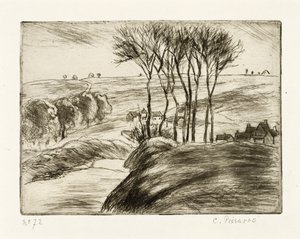 Paisaje en Osny de Camille Jacob Pissarro