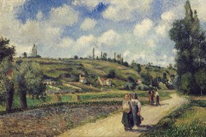 Paisaje cerca de Pontoise, el camino de Auvers de Camille Jacob Pissarro
