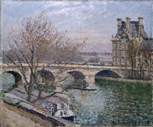 Le Pont Royal y Pavillon de Flore de Camille Jacob Pissarro