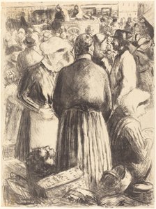 Mercado en Pontoise, c. 1895 de Camille Pissarro