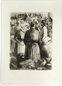 Mercado en Pointoise de Camille Pissarro