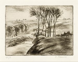 Paisaje en Osny de Camille Pissarro
