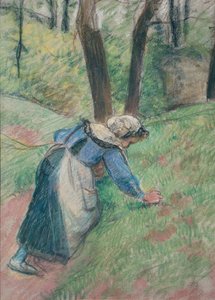 Campesina desyerbando la hierba, c1894