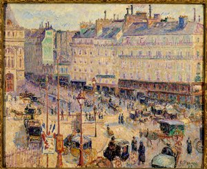 Plaza del Havre en París en 1893 de Camille Pissarro