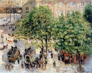 Place du Théâtre-Français, primavera, 1898 de Camille Jacob Pissarro