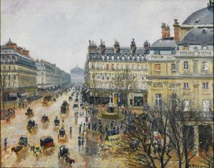 Place du Théâtre Français, París: Lluvia