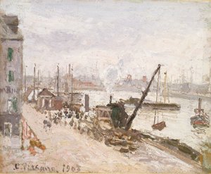 Muelle en Le Havre, 1903 de Camille Pissarro