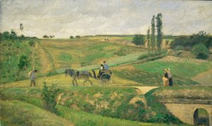 Carretera cerca de Pontoise ... de Camille Pissarro