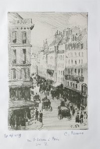 Rue Saint-Lazare, París, 1897 de Camille Pissarro