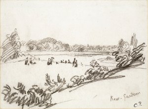 Estudio de los Jardines de Kew, c. 1890 de Camille Pissarro