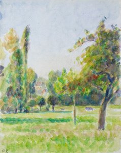 Estudio del huerto de la casa del artista en Éragny-sur-Epte, c. 1890 de Camille Pissarro