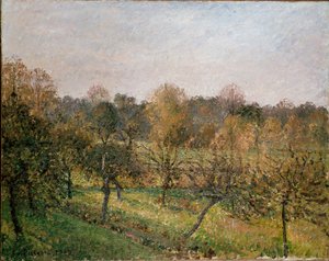 Atardecer en Eragny-sur-Epte, Otoño, 1902 de Camille Pissarro