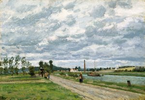 Las orillas del Oise cerca de Pontoise (óleo sobre lienzo)