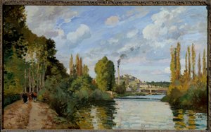 Las orillas del Oise en Pontoise Pintura de Camille Pissarro