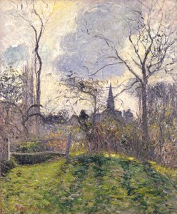 El campanario de Bazincourt de Camille Pissarro
