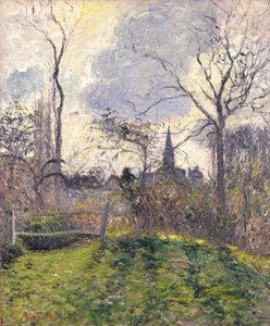 El campanario de Bazincourt de Camille Pissarro