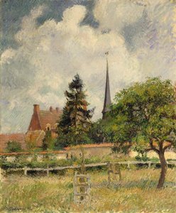 La iglesia en Eragny de Camille Jacob Pissarro