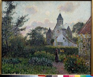 La iglesia de Knocke en Bélgica de Camille Jacob Pissarro