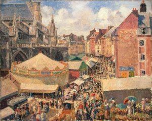 La feria en Dieppe, mañana soleada, 1901