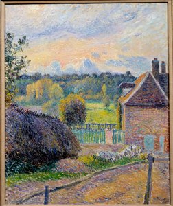 La Casa de la Locura en Eragny. Pintura de Camille Pissarro de Camille Jacob Pissarro