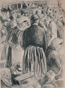 El mercado en Pontoise, 1895, 1946 de Camille Jacob Pissarro