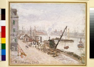 El puerto exterior, Grand Quay, Le Havre de Camille Pissarro