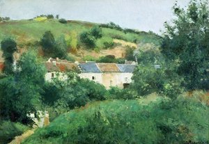 El camino en el pueblo de Camille Jacob Pissarro