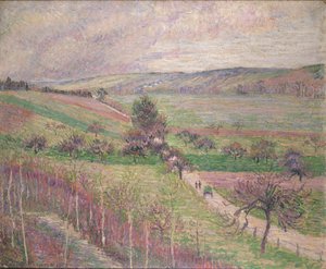 El camino de Thierceville, principios de primavera, 1893 de Camille Pissarro