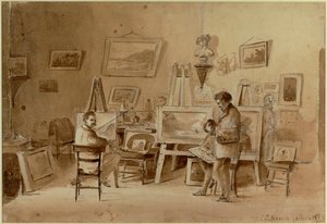 Estudio del artista, Caracas, Venezuela Boceto ... de Camille Pissarro