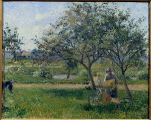 La carretilla, huerto de Camille Jacob Pissarro