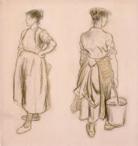 Dos estudios de una niña