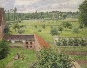 Vista a Través de una Ventana, Eragny de Camille Jacob Pissarro