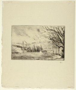Vista de Pontoise de Camille Pissarro