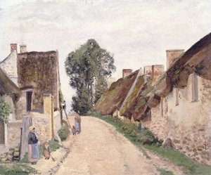 Calle del Pueblo, Auvers-sur-Oise, 1873 de Camille Jacob Pissarro