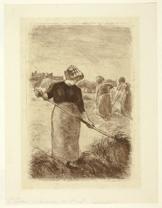 Mujeres volteando el heno de Camille Pissarro