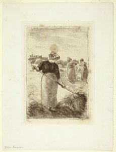 Mujeres lanzando el heno de Camille Pissarro