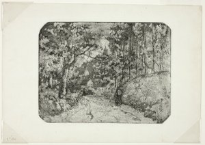 Camino arbolado en Pontoise de Camille Pissarro