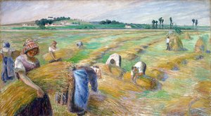 ""la cosecha"" Pintura de Camille Pissarro (1830-1903) Dim 70,3x126 cm 1882 Museo Nacional de Arte Occidental, Tokio de Camille Pissarro