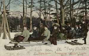 Tobogganing, High Park, Toronto, Canadá (foto en color) de Canadian Photographer