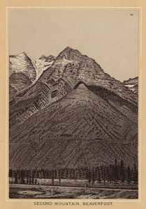 Canadá: Segunda Montaña, Beaverfoot (litografía) de Canadian School
