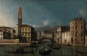 Gran Canal: San Geremia y la Entrada al Cannaregio de Canaletto (Giovanni Antonio Canal)