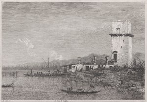 La Torre di Malghera (La Torre de Malghera), de la serie Vedute (Vistas) de Canaletto (Giovanni Antonio Canal)