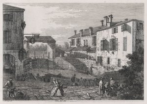 Le Porte Del Dolo (Las cerraduras de Dolo), de la serie Vedute (Vistas) de Canaletto (Giovanni Antonio Canal)