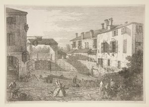 Le Porte del Dolo (Las cerraduras de Dolo), de la serie Vedute (Vistas) de Canaletto (Giovanni Antonio Canal)