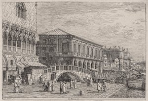 Le Preston. V. (La Prisión, Venecia]), de la serie Vedute (Vistas) de Canaletto (Giovanni Antonio Canal)