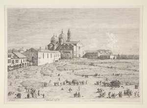 S. Giustina en Pr? della Valle, de la serie Vedute (Vistas) de Canaletto (Giovanni Antonio Canal)