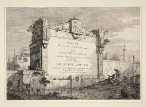 Placa de título, de la serie Vedute (Vistas) de Canaletto (Giovanni Antonio Canal)