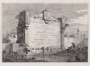 Placa de título, de la serie Vedute (Vistas) de Canaletto (Giovanni Antonio Canal)