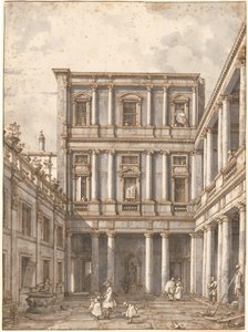 Un patio veneciano, en la Procuratie Nuove de Canaletto