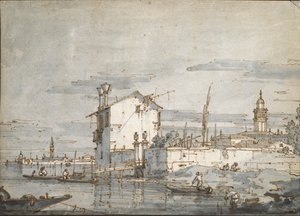 Una isla en la laguna de Canaletto